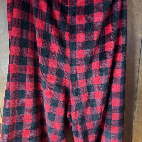 Charter Club Plush Plaid Pajama Pants, XXXL Super Soft Red And Black V5 - Picture 3 of 5